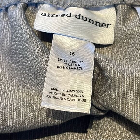 Alfred Dunner Gray Corduroy Pants Size 16 - Picture 3 of 9